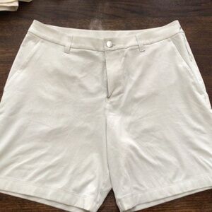 Lululemon cream colored men shorts. Size 32. New without tags.